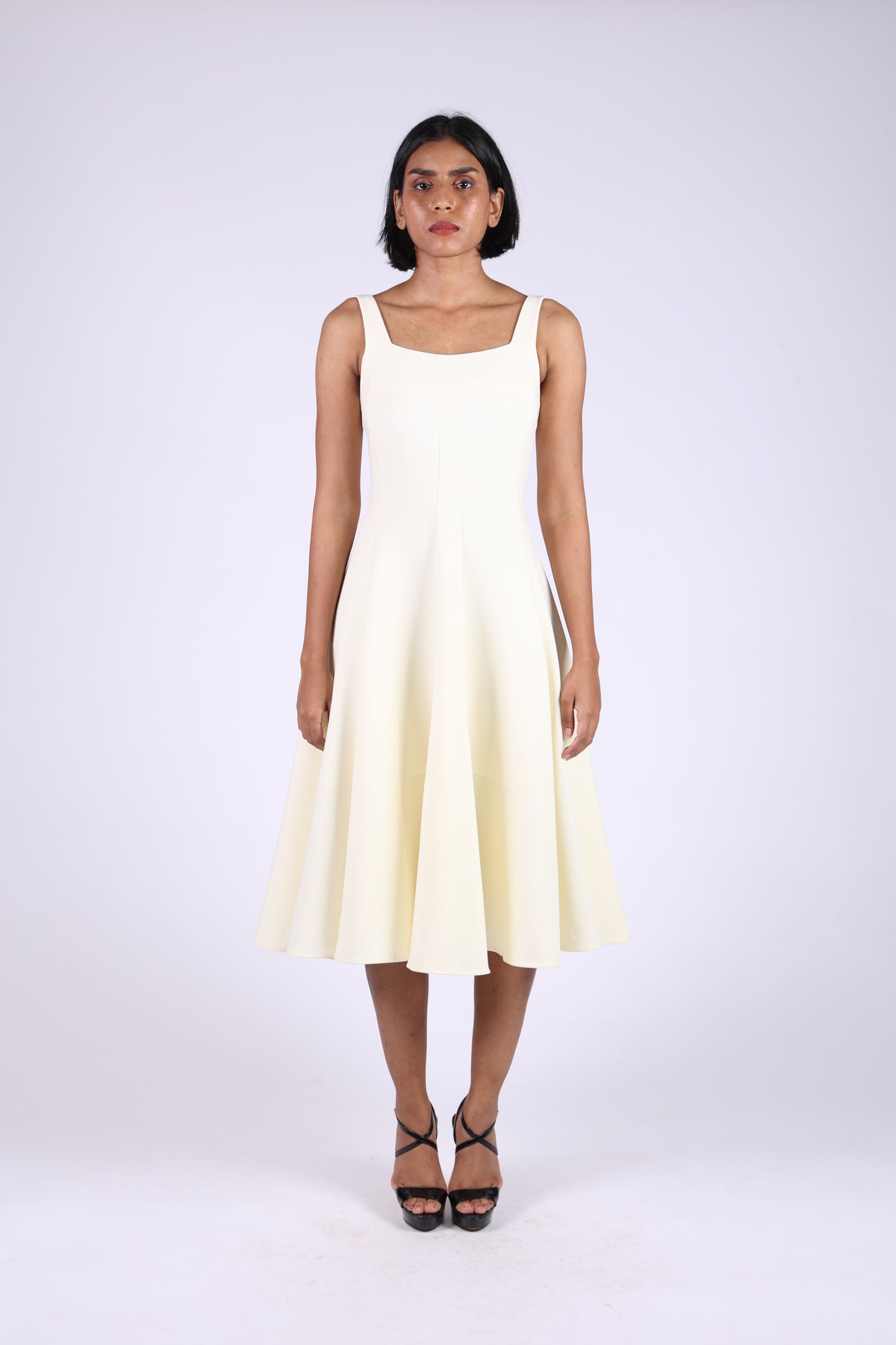 Off-White Sleeveless Flowy Dress