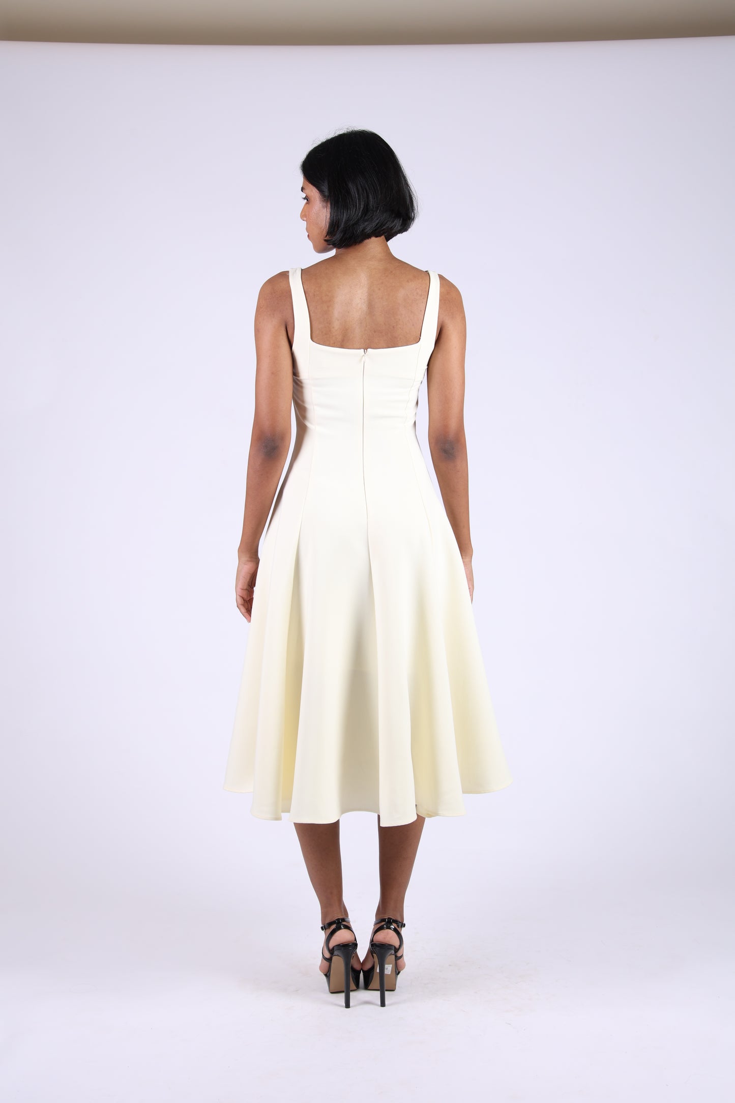 Off-White Sleeveless Flowy Dress