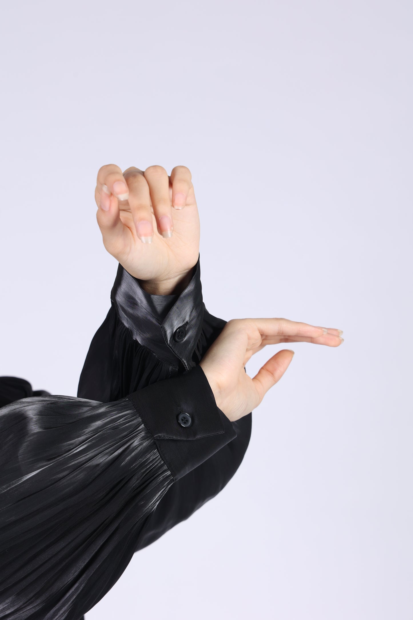 Black Silk Tie-Up Shirt