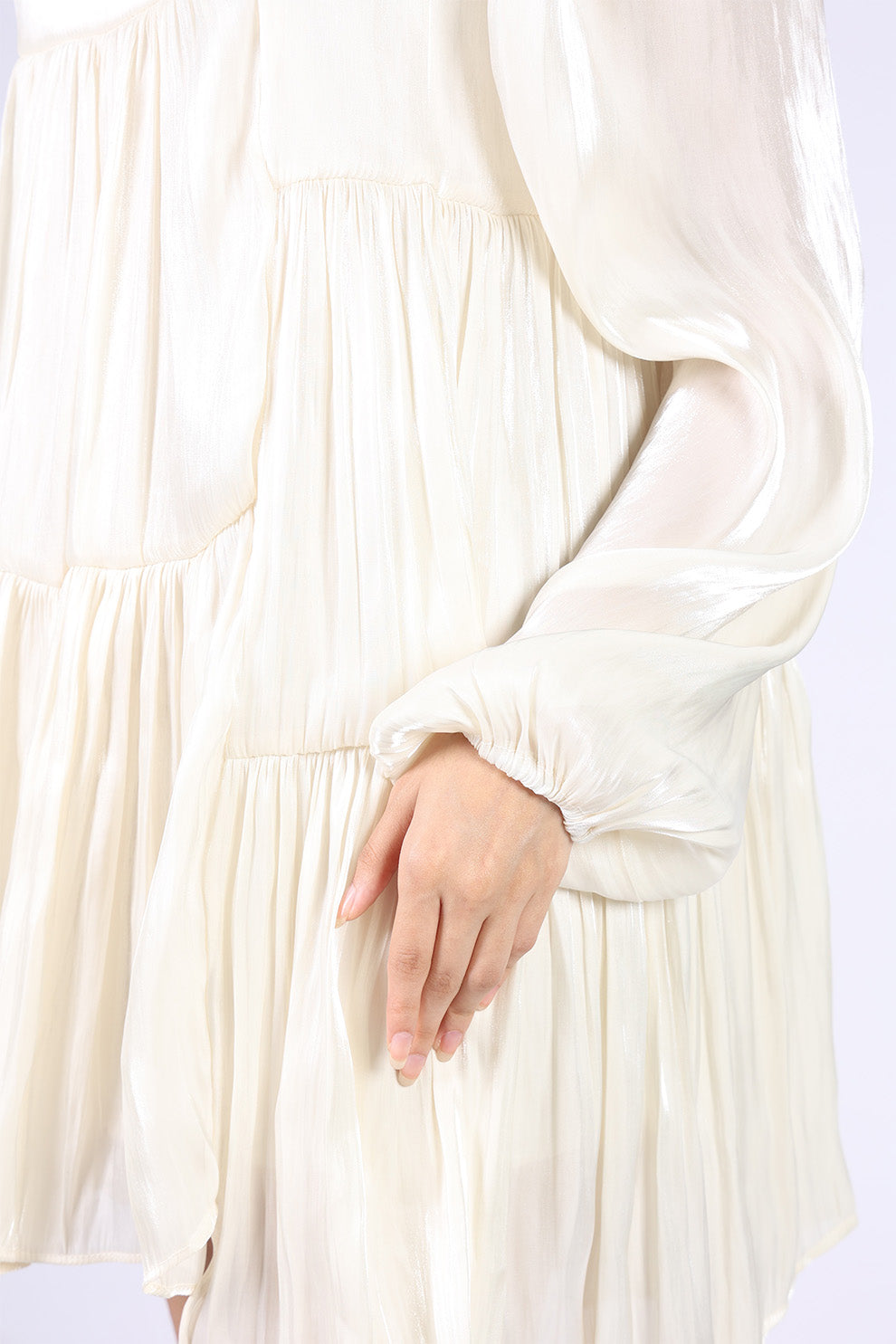 White Silk Short Dress