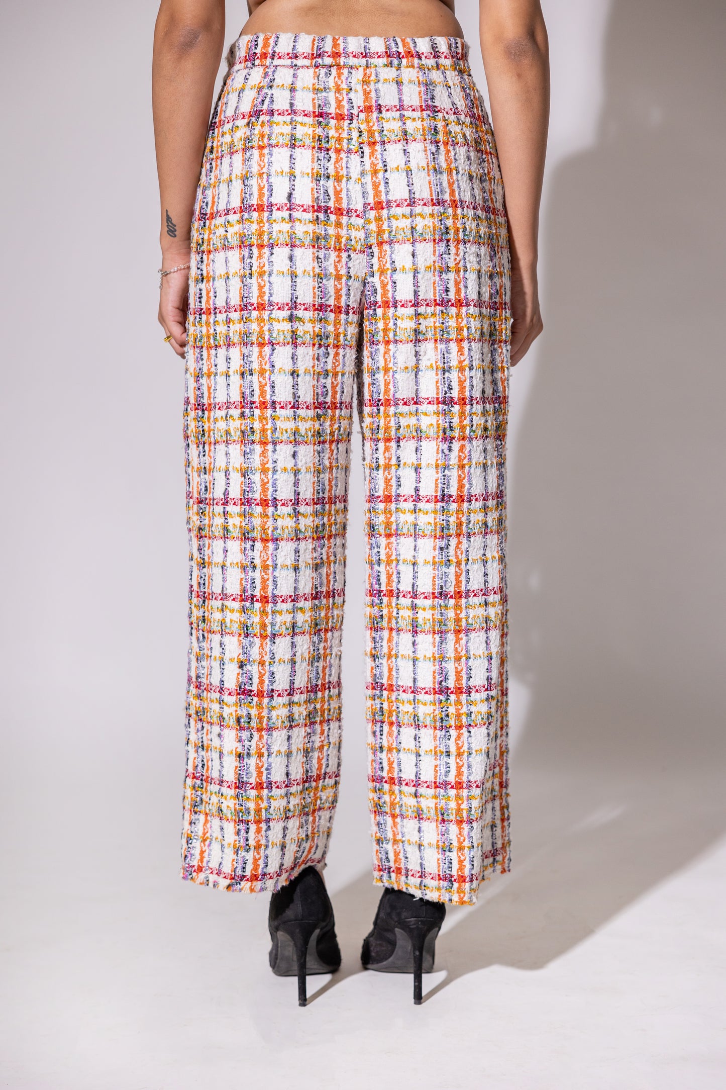Multi Colour Tweed Pants