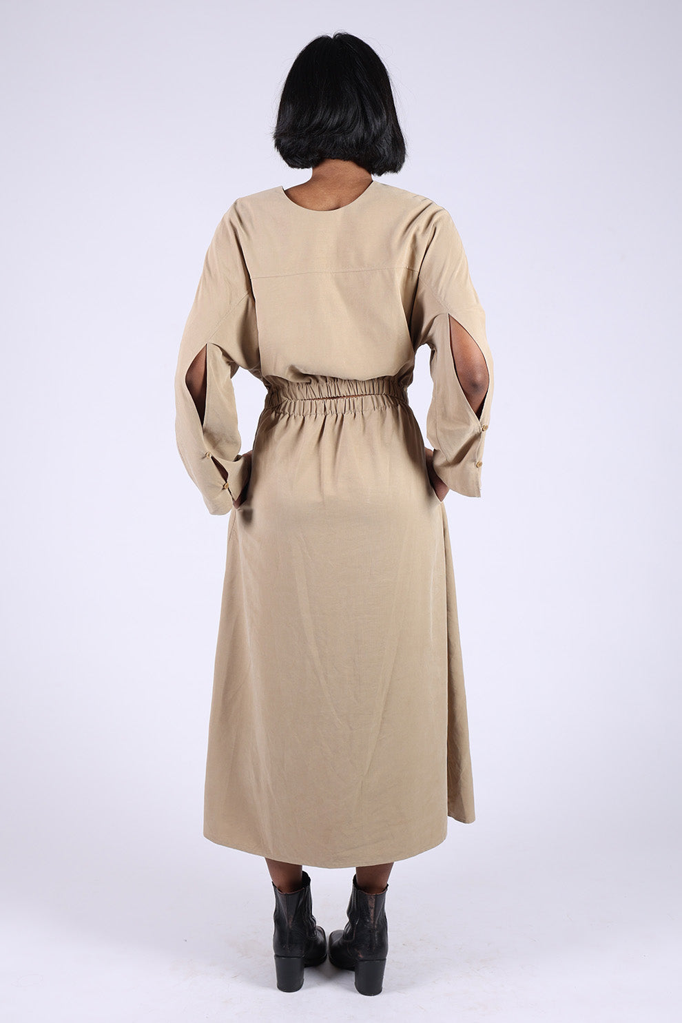 Beige Cotton Dress