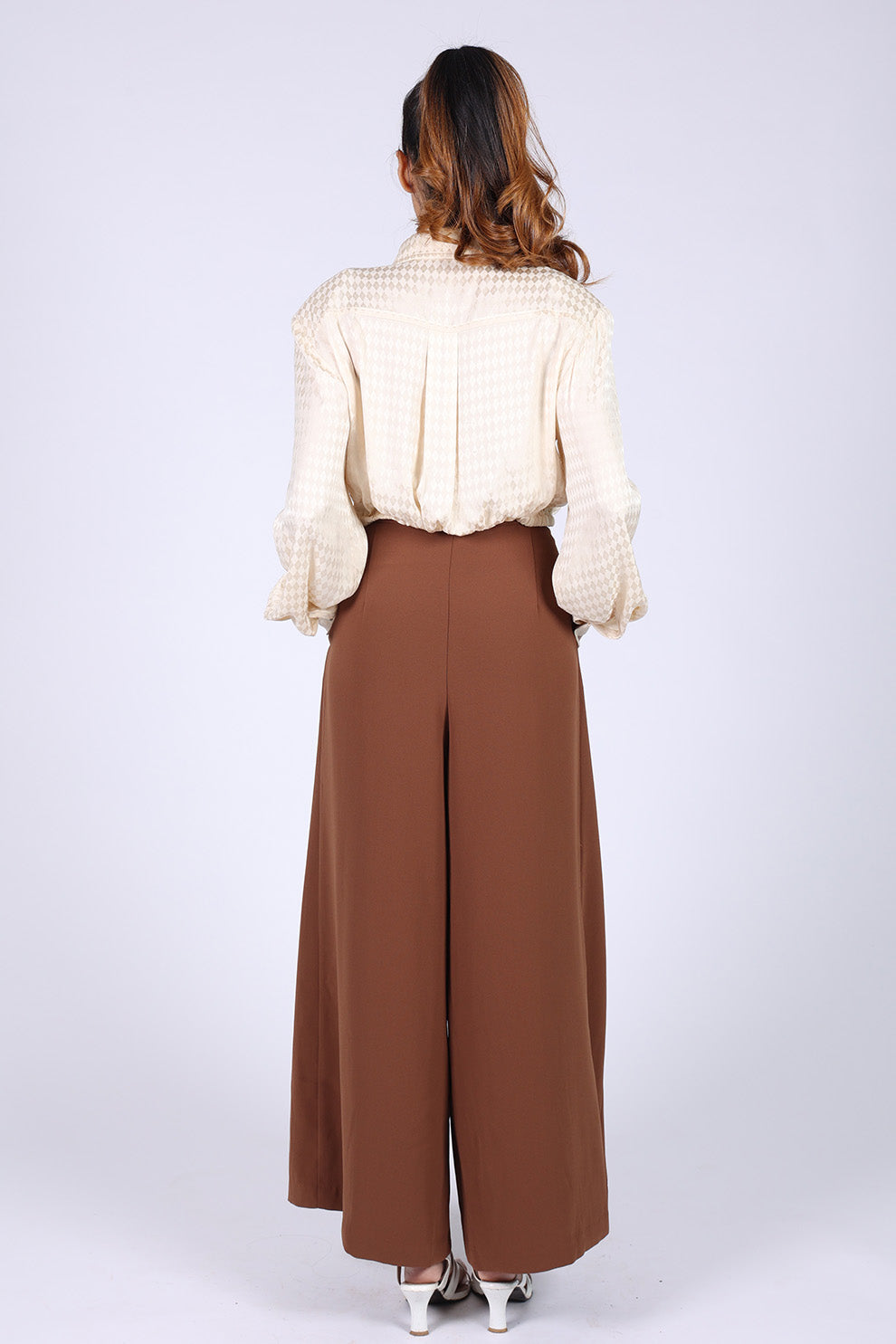 Beige Satin Shirt