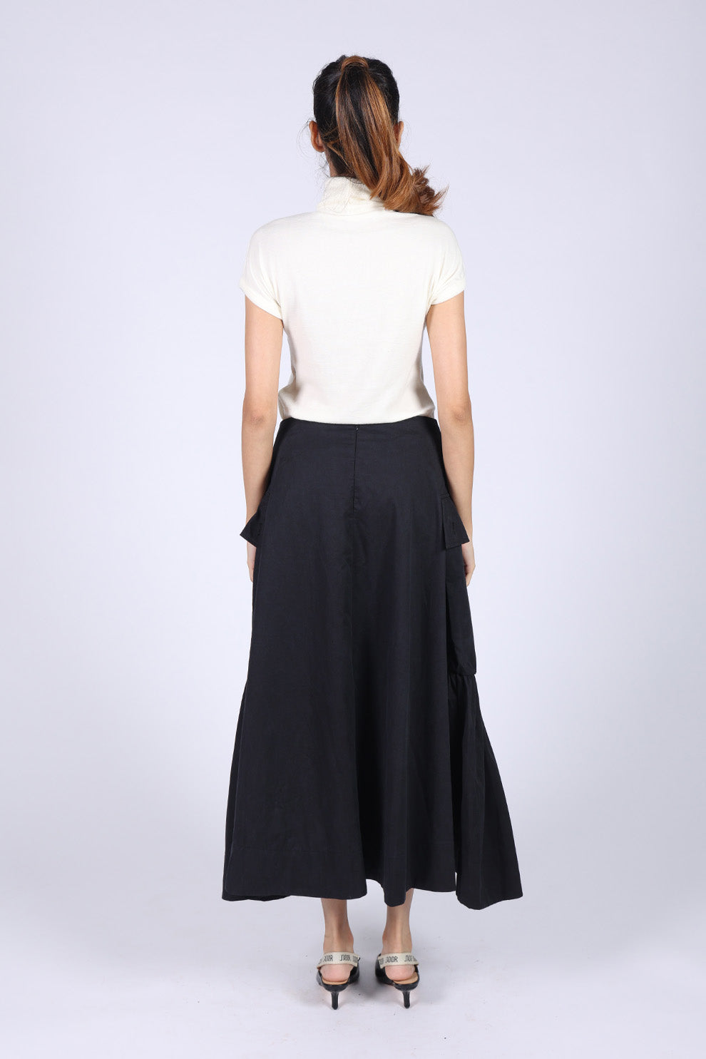 Black Cotton Skirt