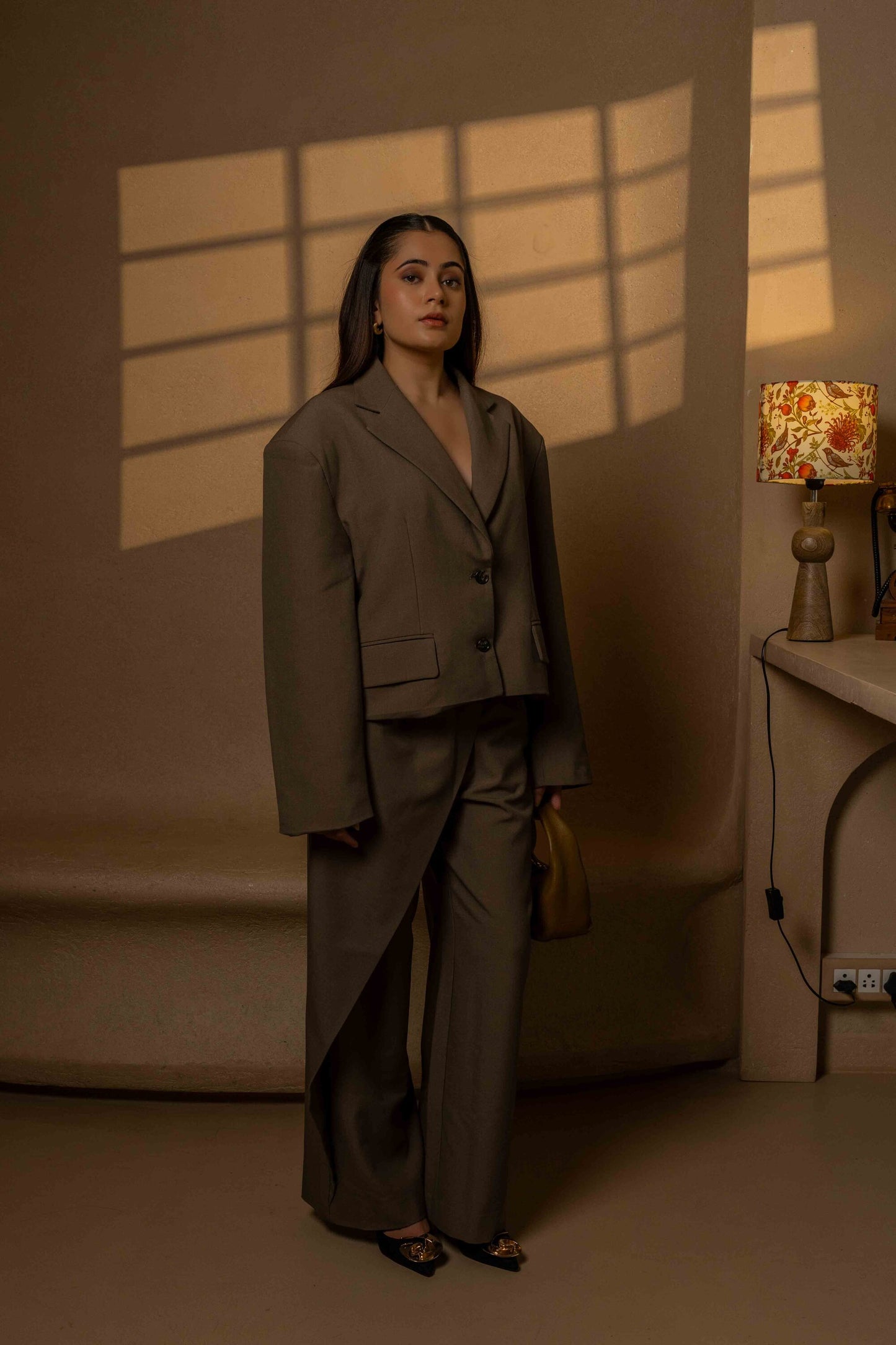 The Archivist – Green Mocha Blazer Set