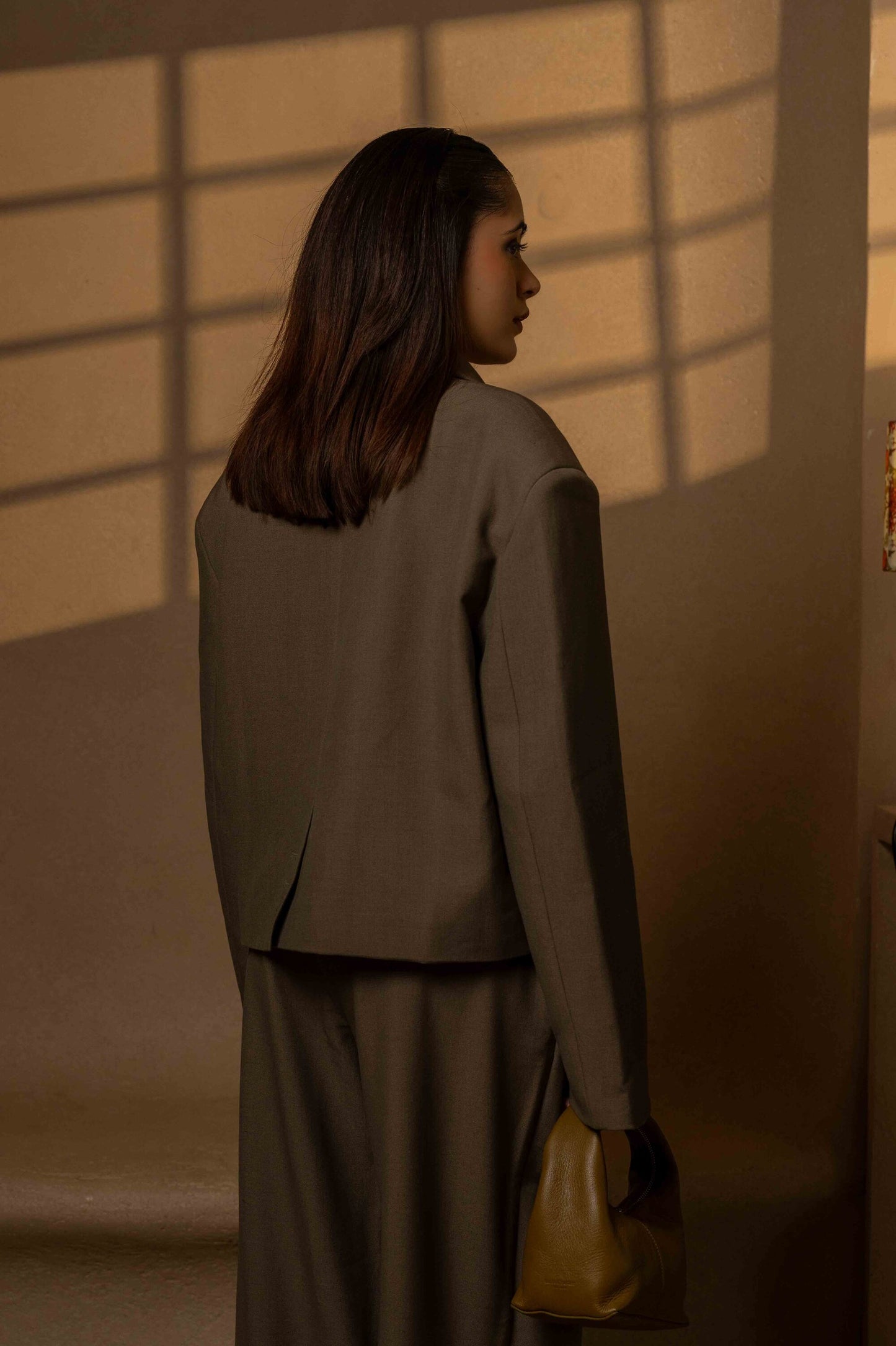 The Archivist – Green Mocha Blazer Set