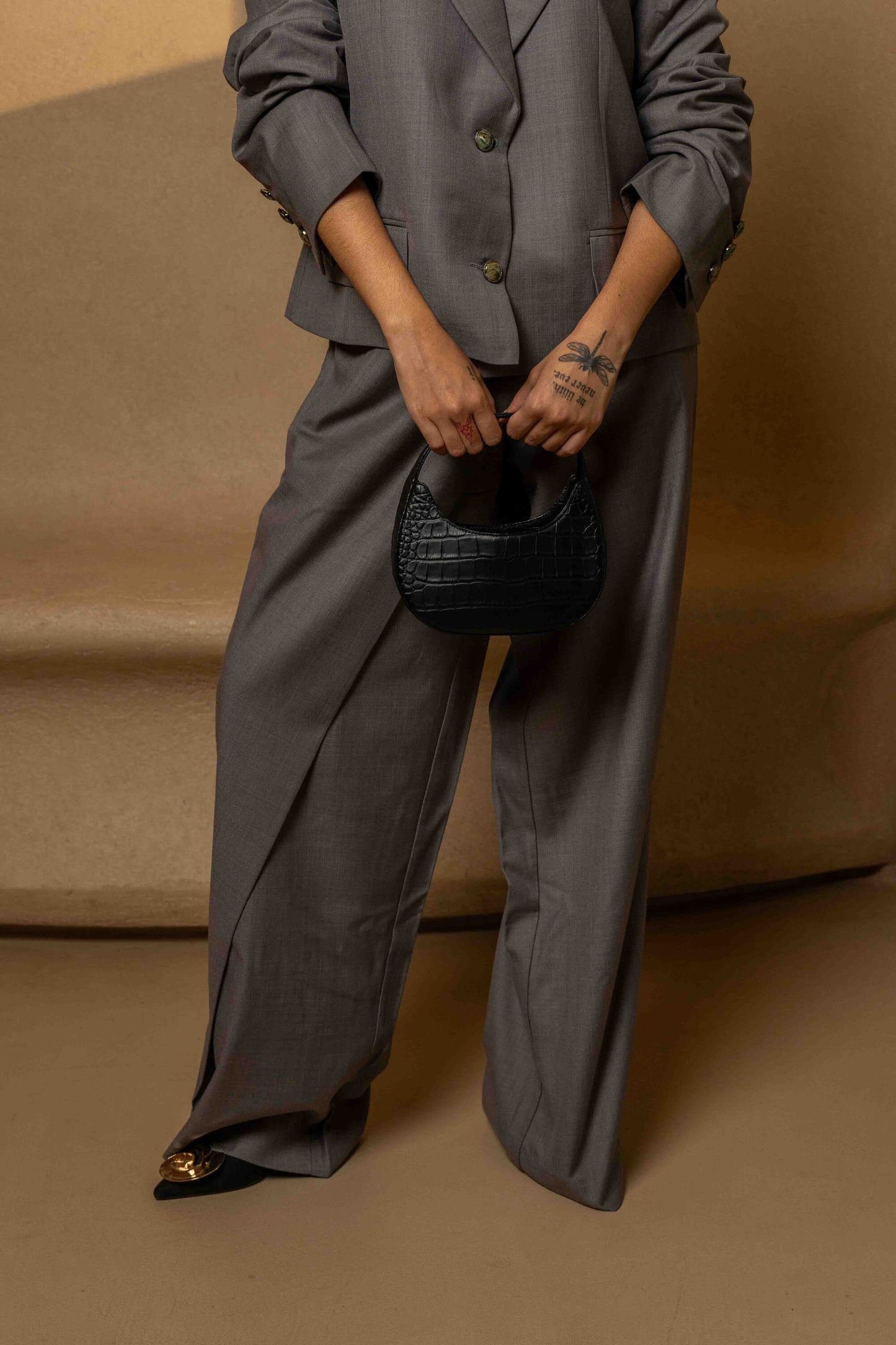 The Archivist – Grey Mocha Blazer Set