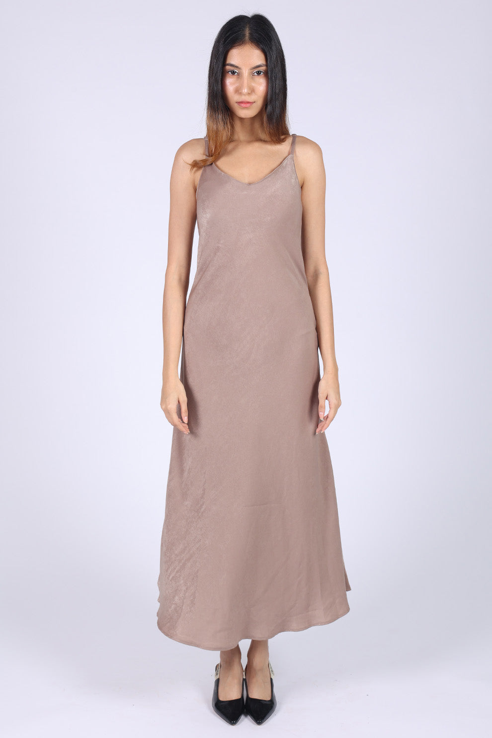 Gold Satin Slip Dress