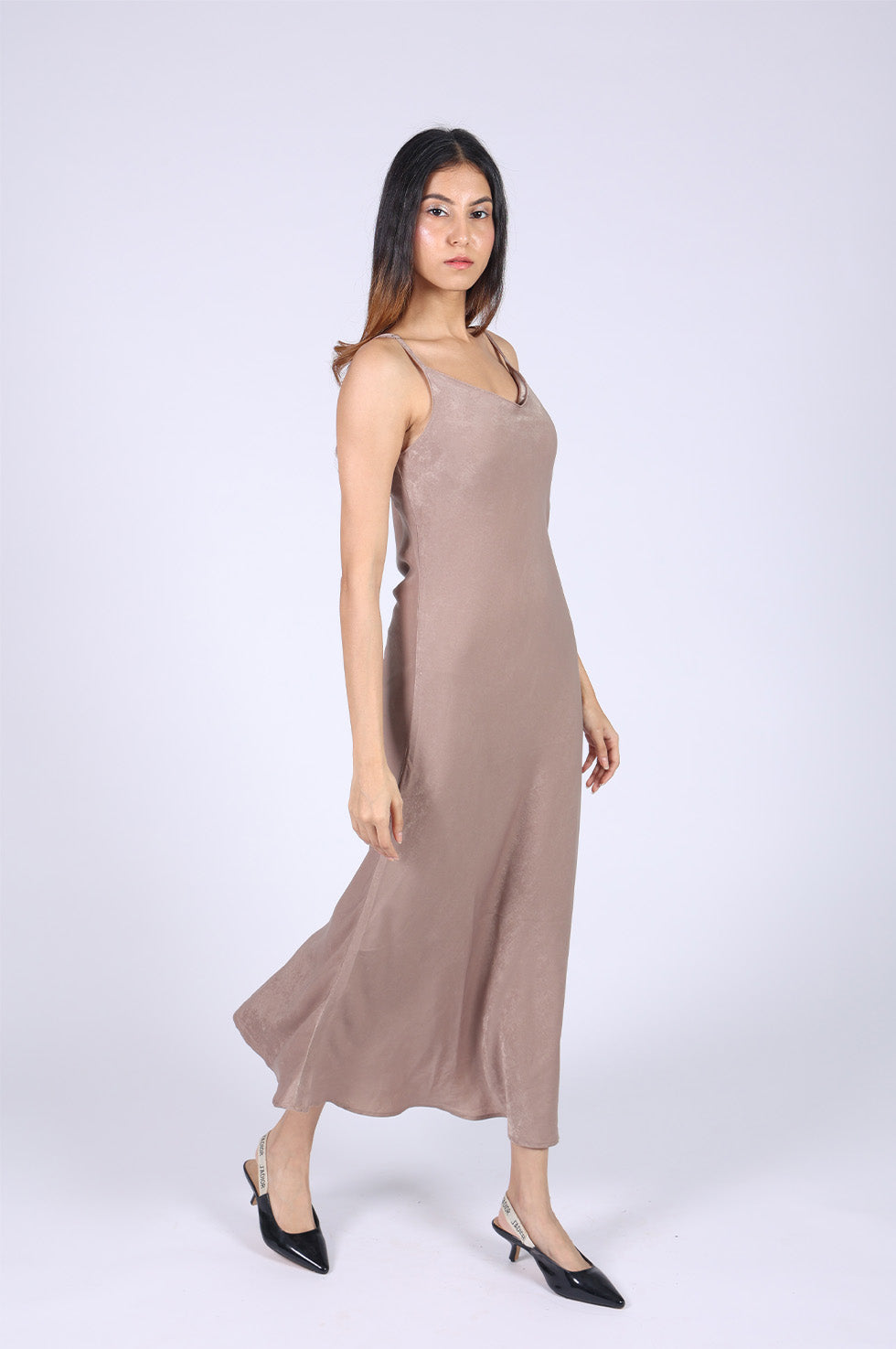 Gold Satin Slip Dress