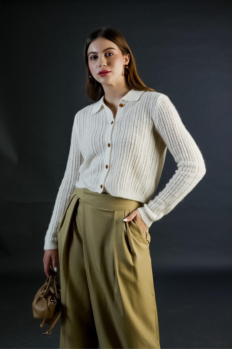 Off-White Cashmere Knitted Sweater