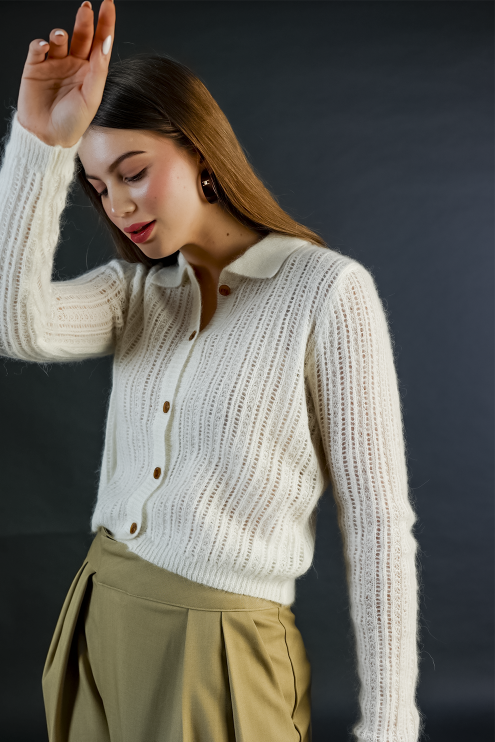Off-White Cashmere Knitted Sweater