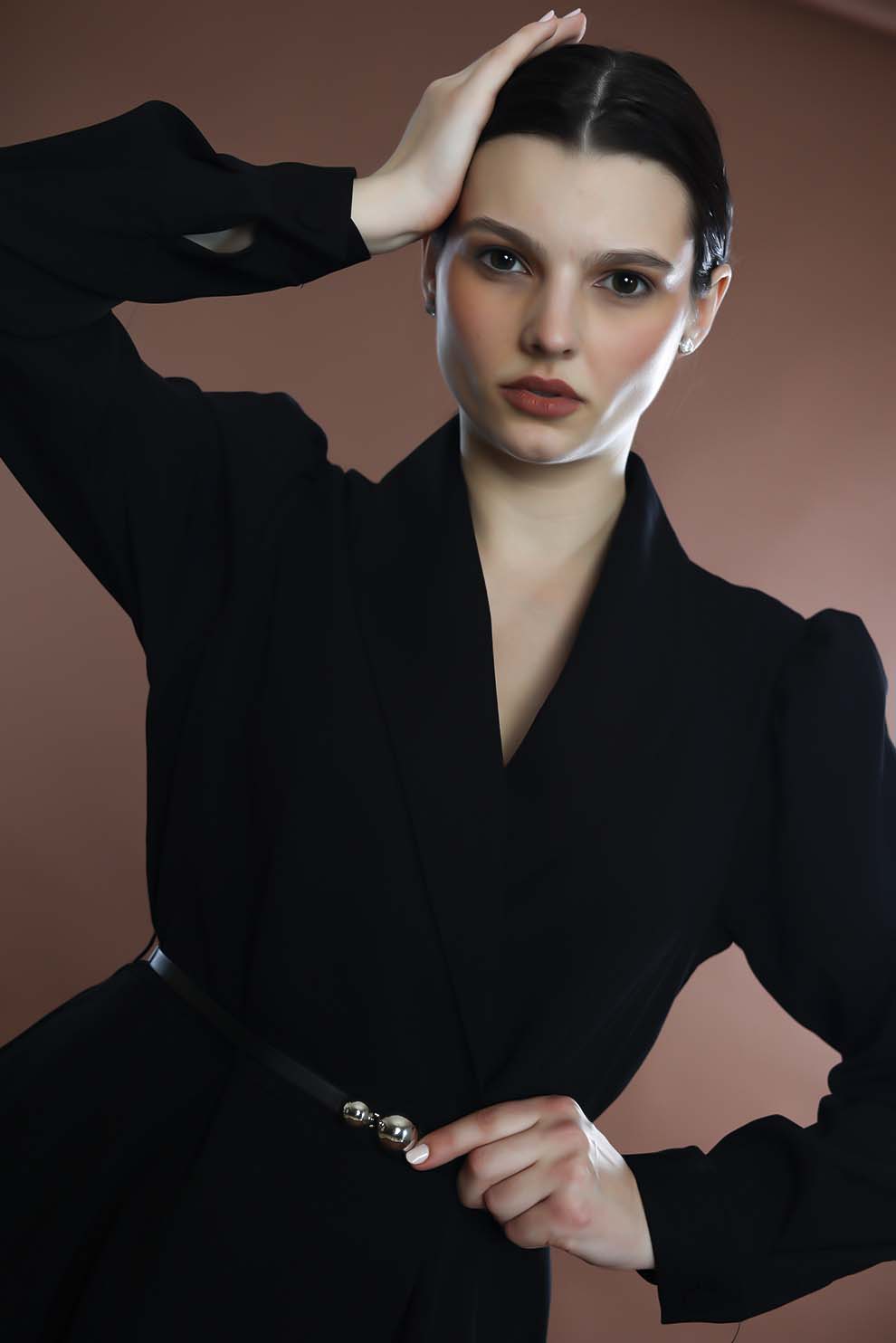 Black Wrap Flowy Dress