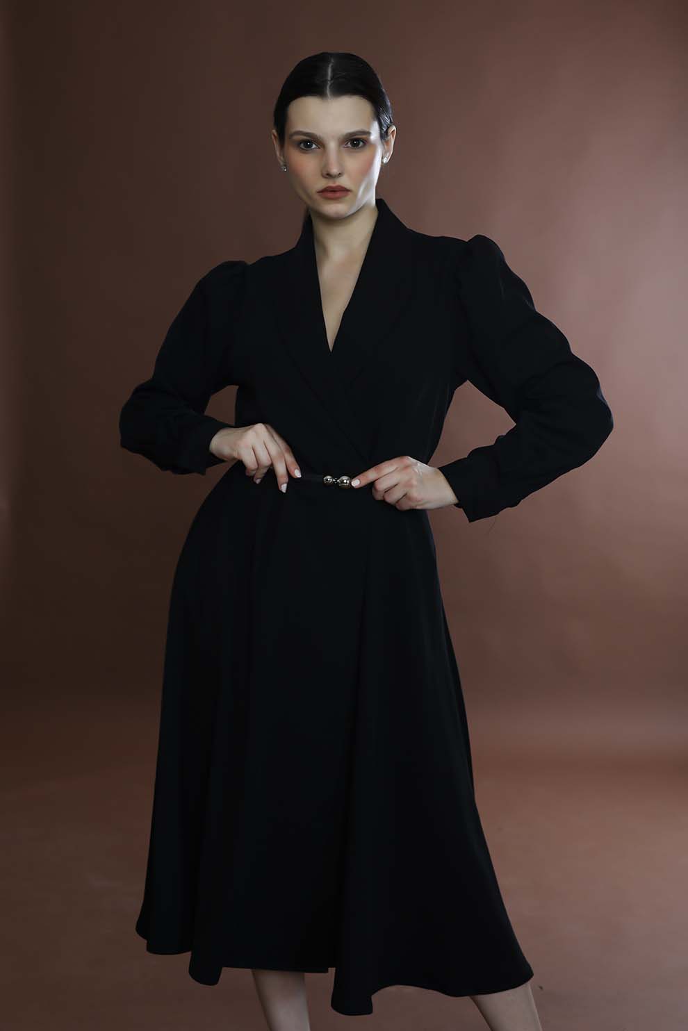 Black Wrap Flowy Dress SMALL Black Wrap Flowy Dress SMALL