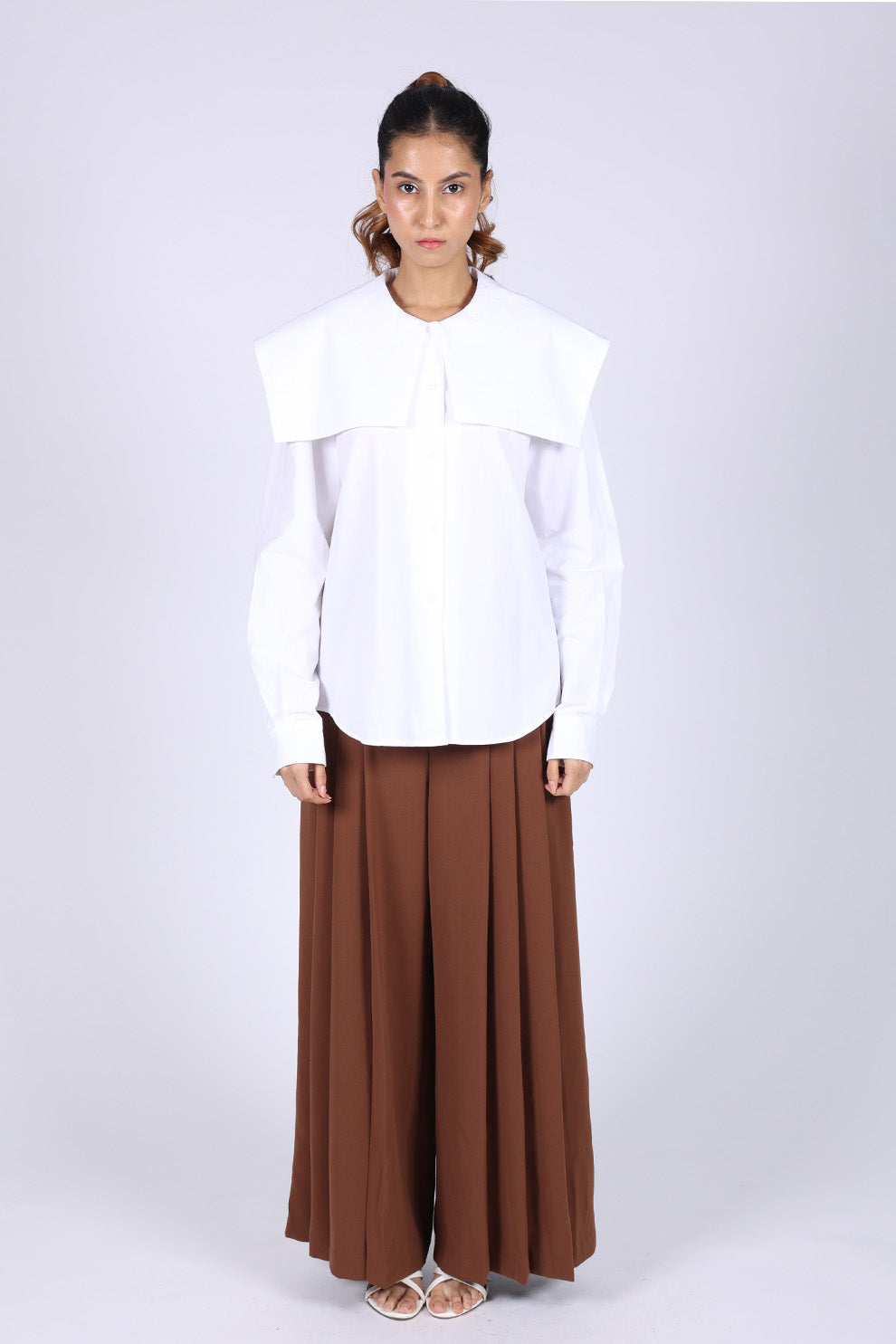 White Cotton Sailor Shirt