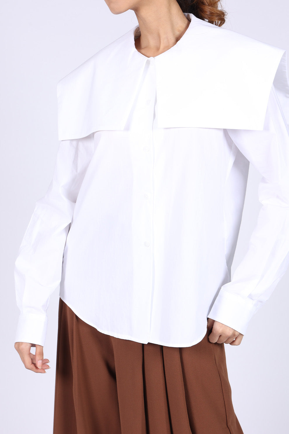 White Cotton Sailor Shirt