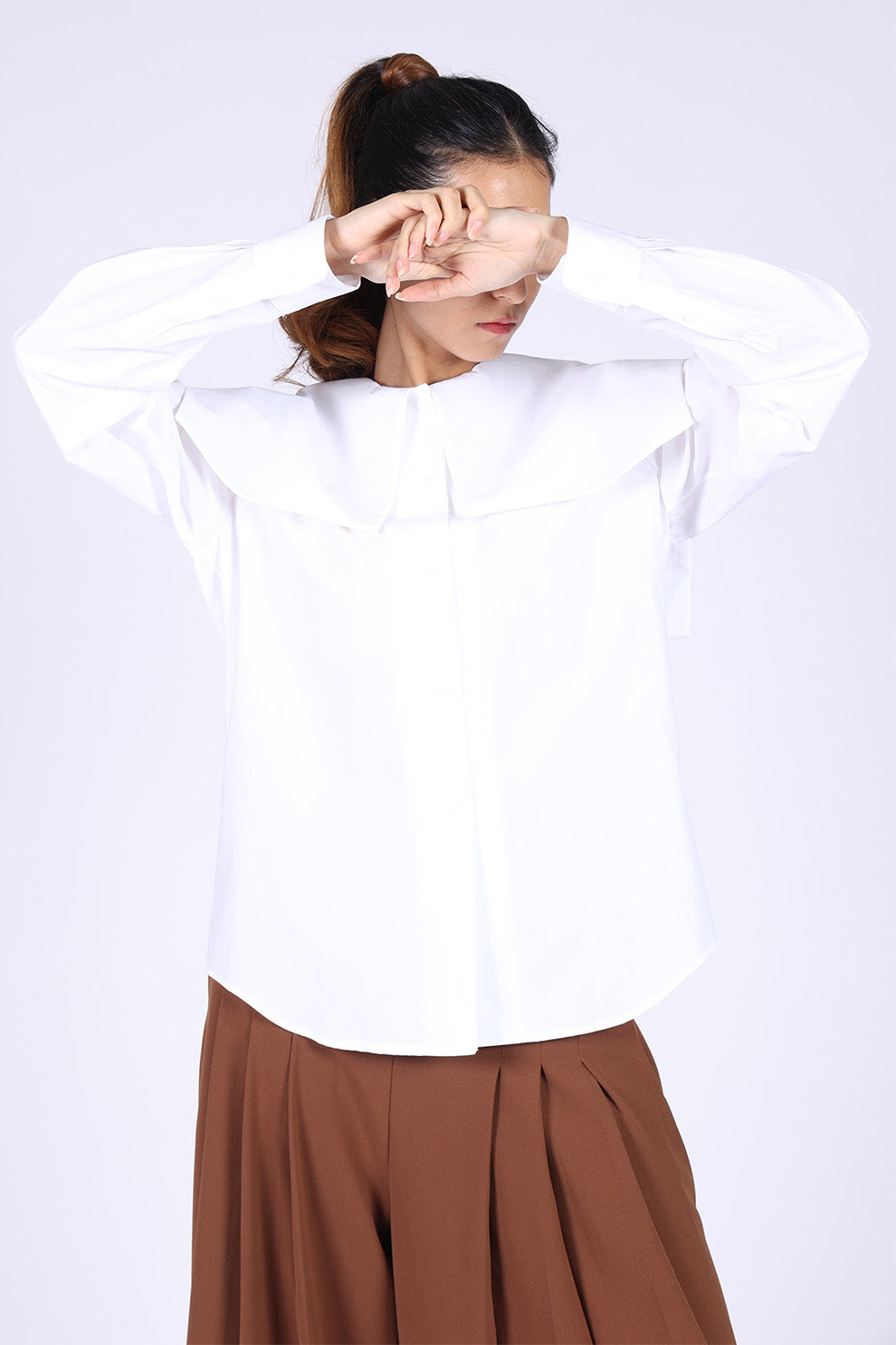 White Cotton Sailor Shirt