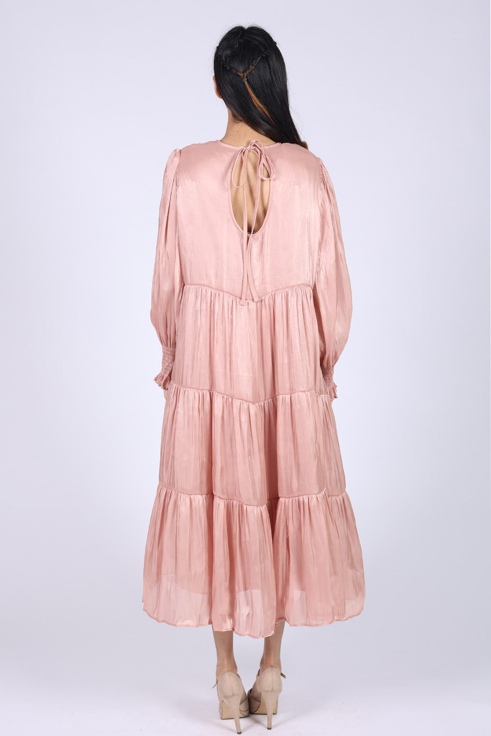 Pink Silk Long Dress