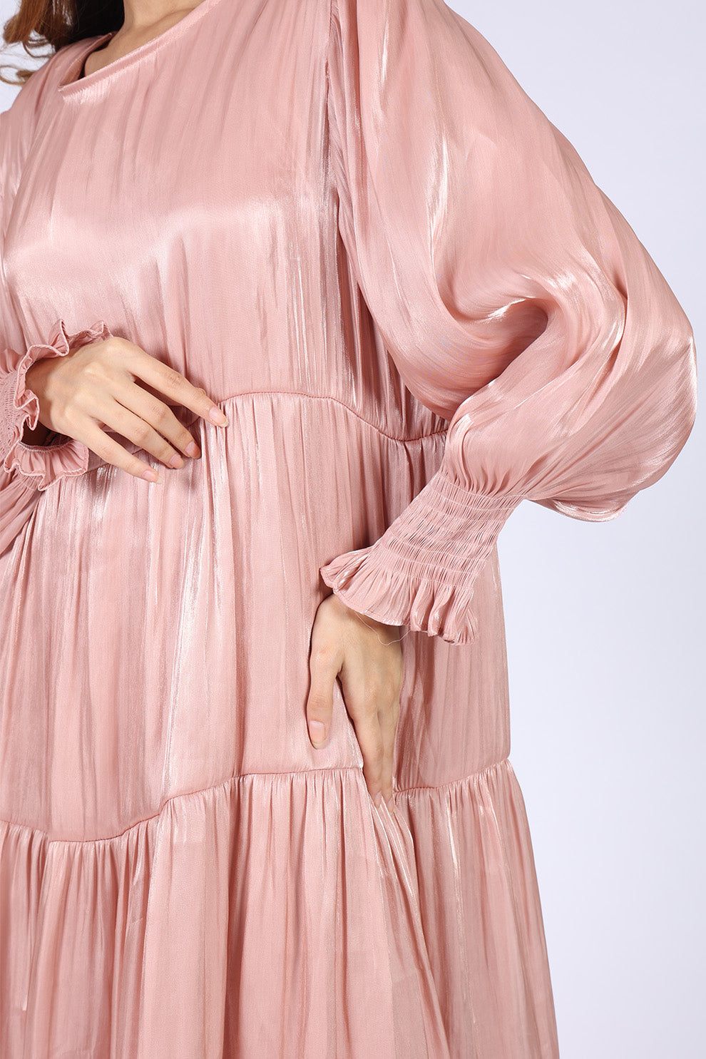 Pink Silk Long Dress