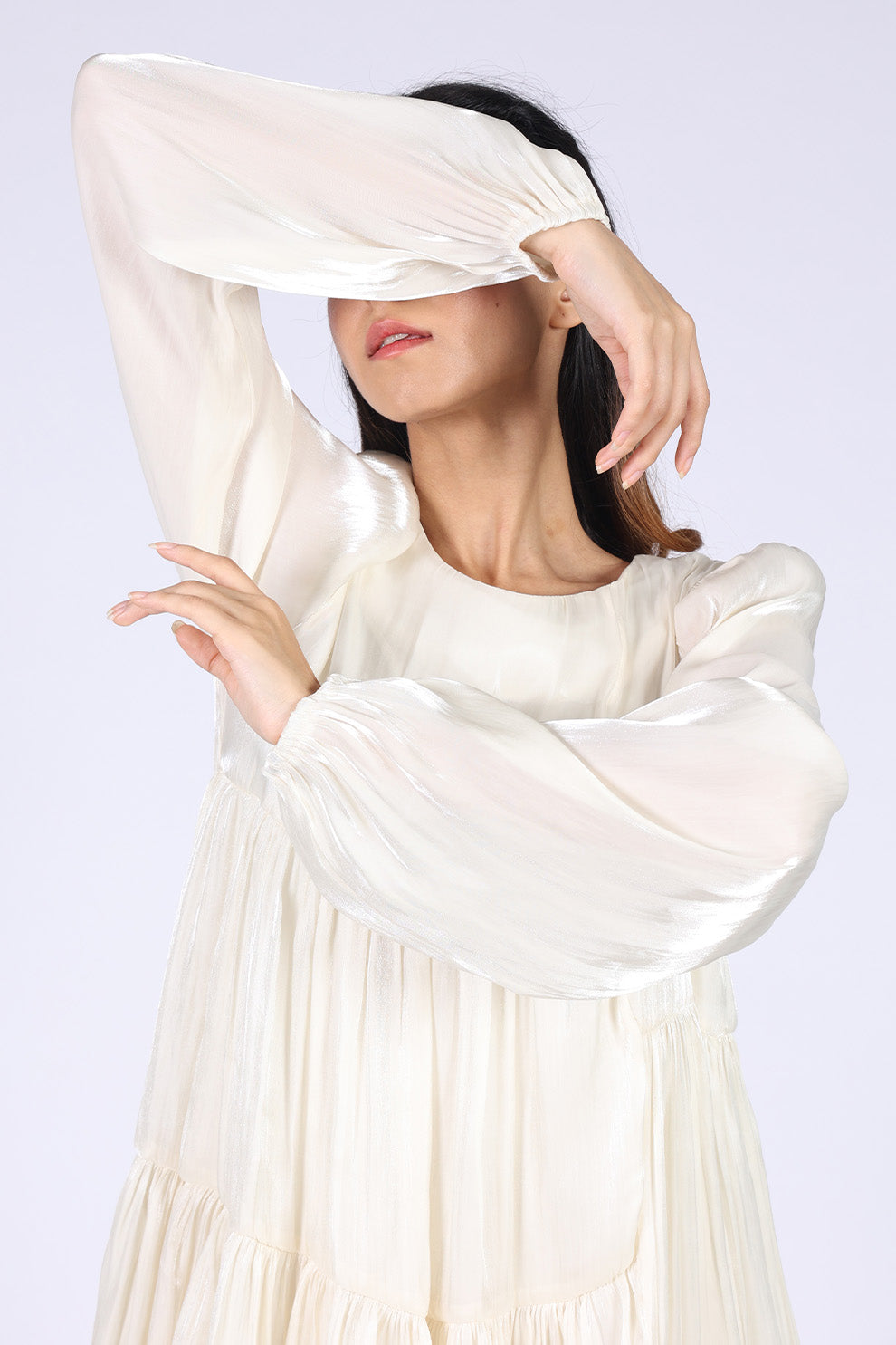 White Silk Short Dress