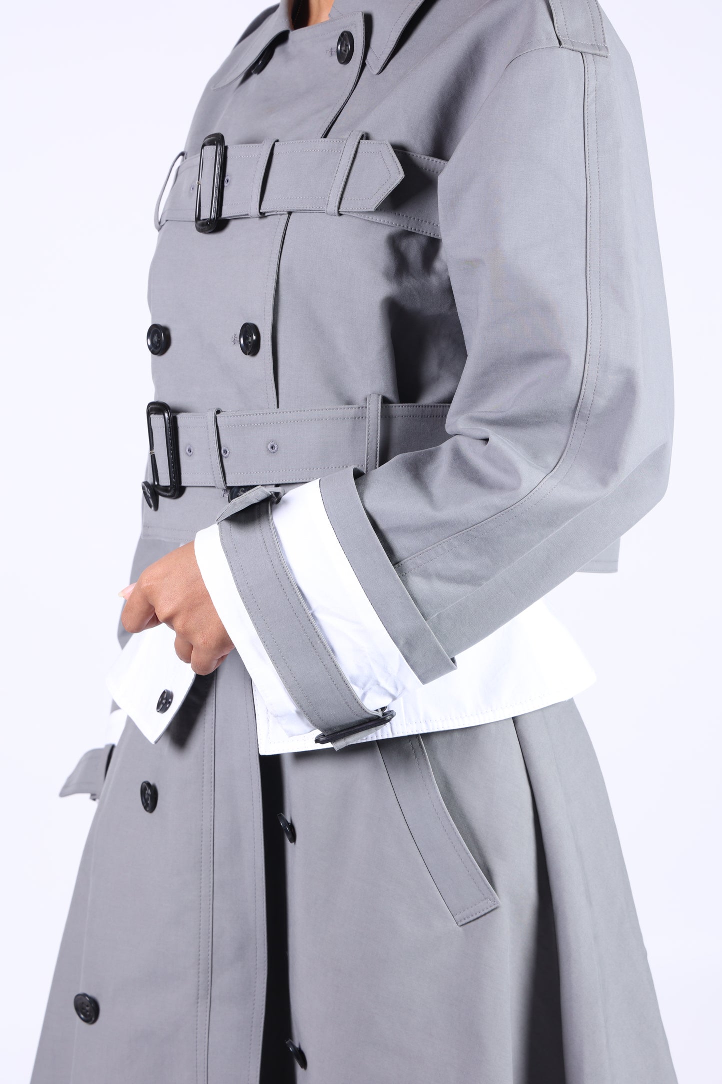 Elegant Grey Cotton Jacket