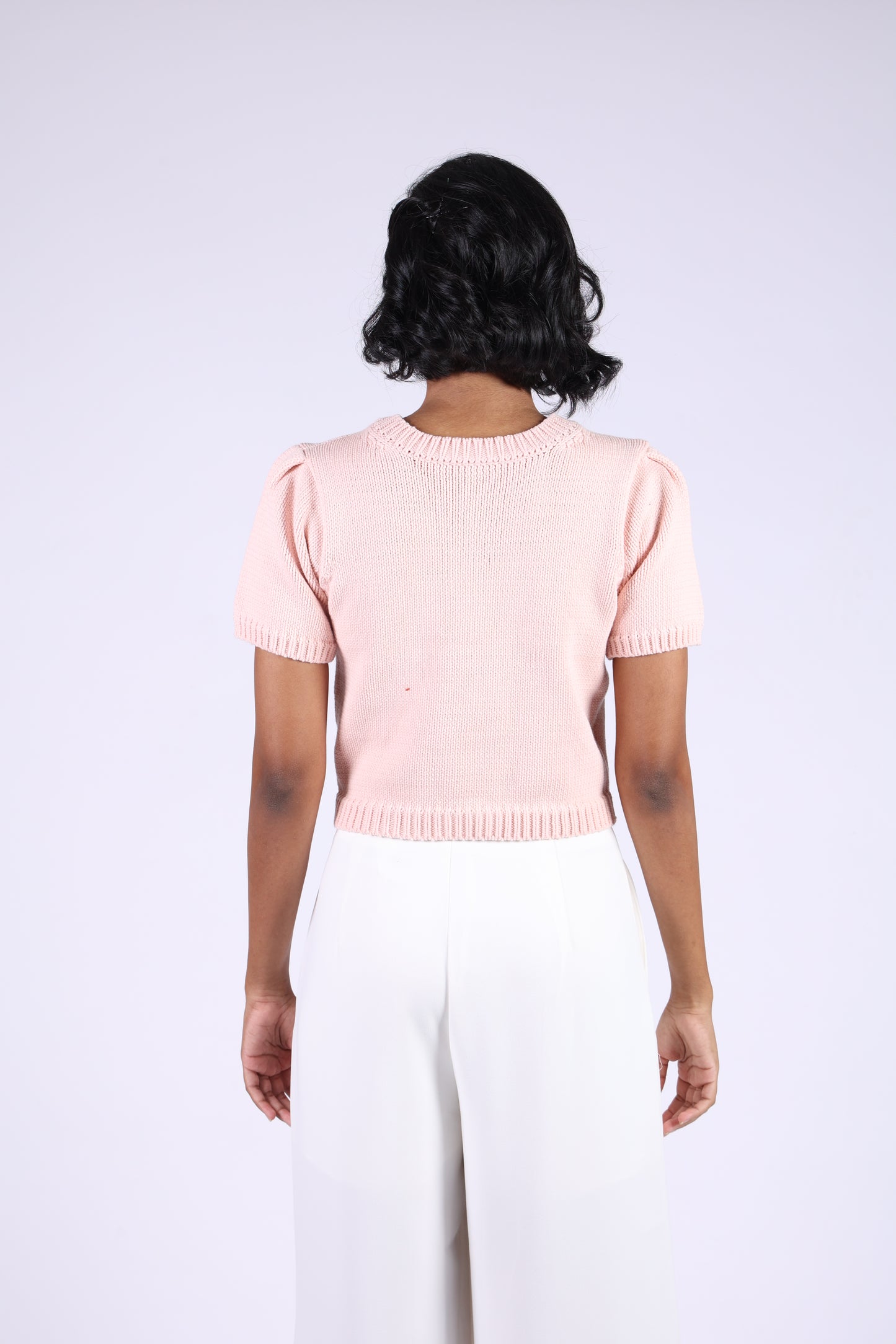 Pink Cotton Wool Knitted Top