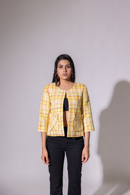 Sunny Yellow Tweed Jacket