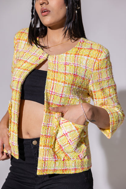 Sunny Yellow Tweed Jacket
