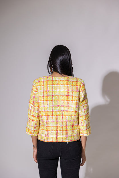 Sunny Yellow Tweed Jacket