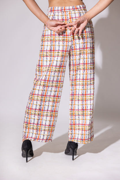 Multi Colour Tweed Pants