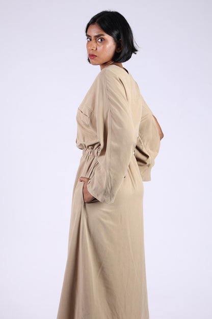 Beige Cotton Dress