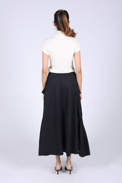 Black Cotton Skirt