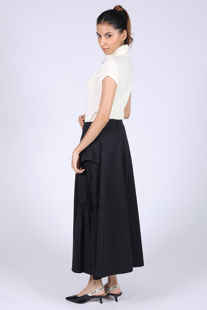 Black Cotton Skirt