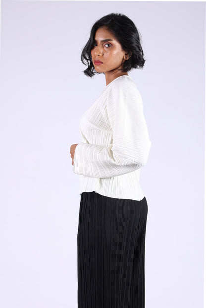 Black and White Pleated set