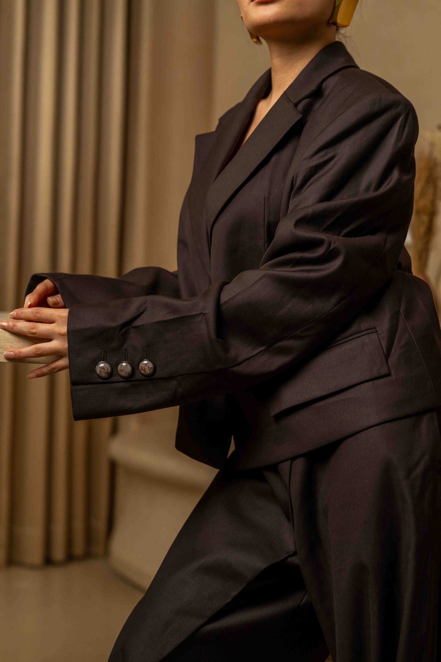 The Archivist – Brown Mocha Blazer Set