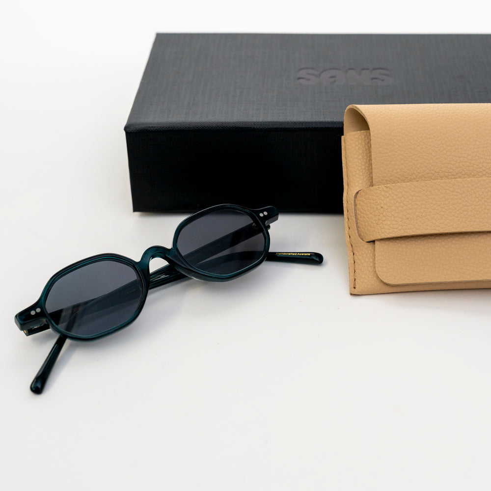 Eclipse Compact Round Acetate Sunglasses