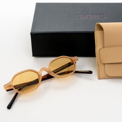 Eclipse Compact Round Acetate Sunglasses