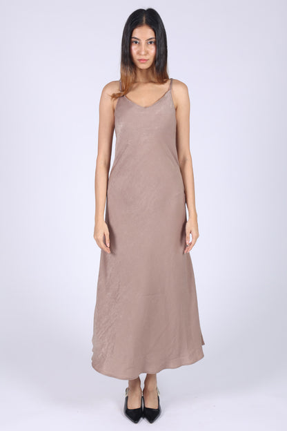 Gold Satin Slip Dress