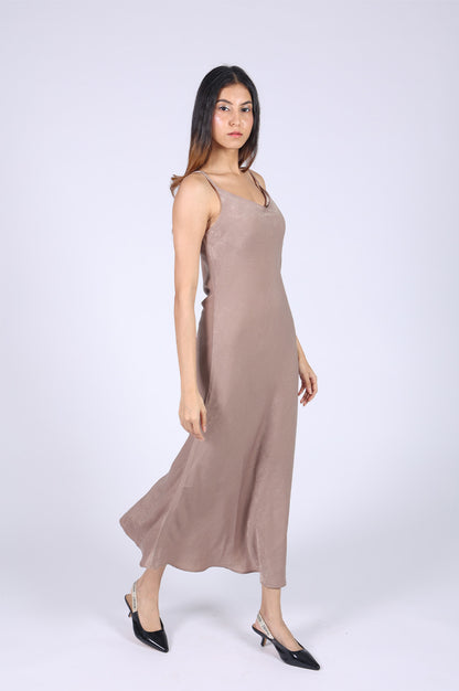 Gold Satin Slip Dress