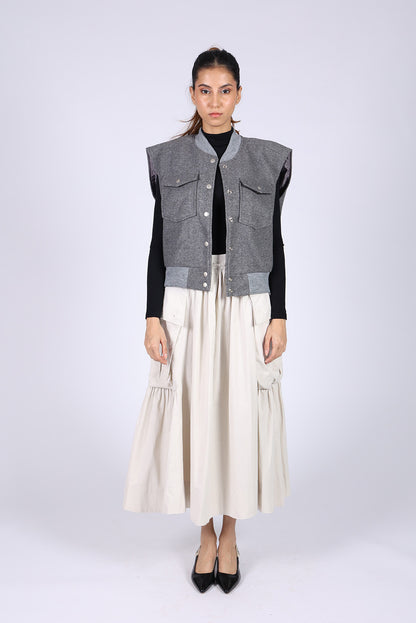 Grey Cotton Wool Jacket