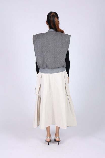Grey Cotton Wool Jacket