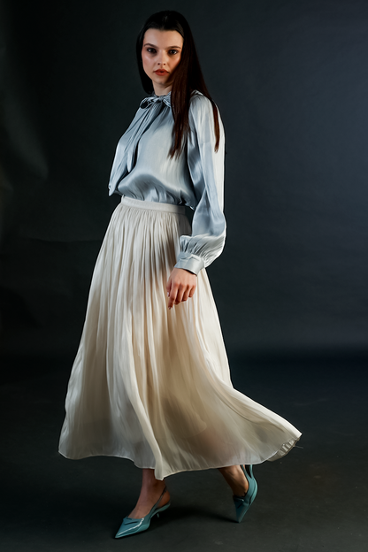 Blue Silk Shirt