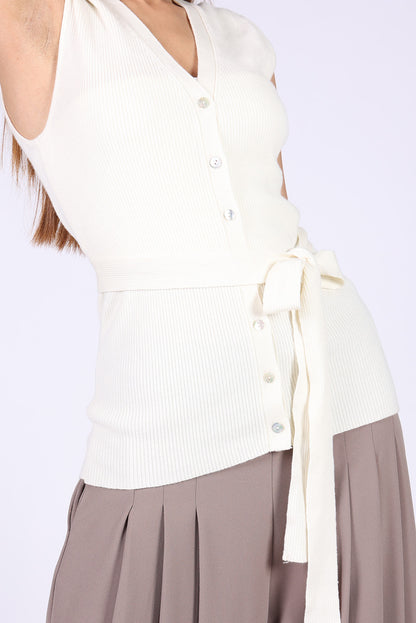 Sleeveless Wool Sweater