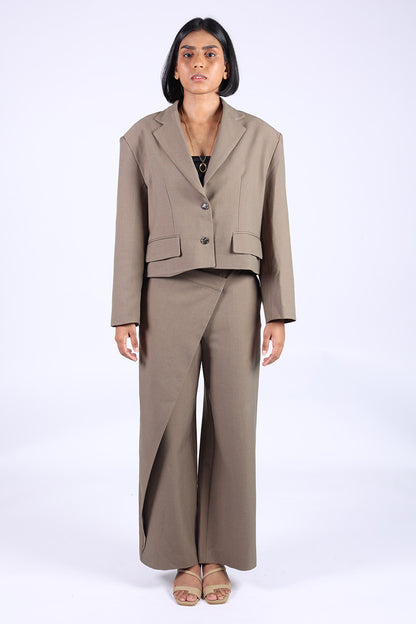 Brown Cotton Suit