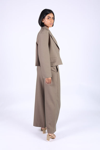 Brown Cotton Suit