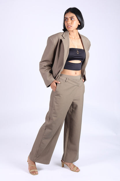 Brown Cotton Suit