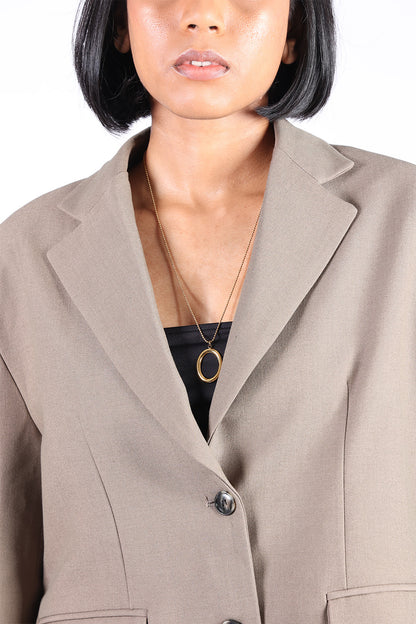 Brown Cotton Suit