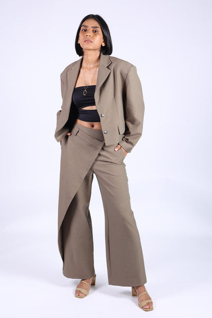 Brown Cotton Suit