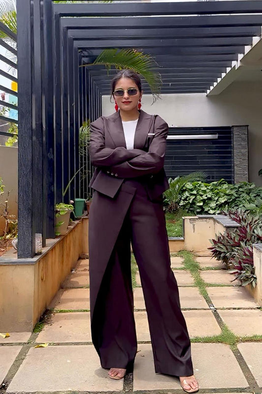 The Archivist – Brown Mocha Blazer Set