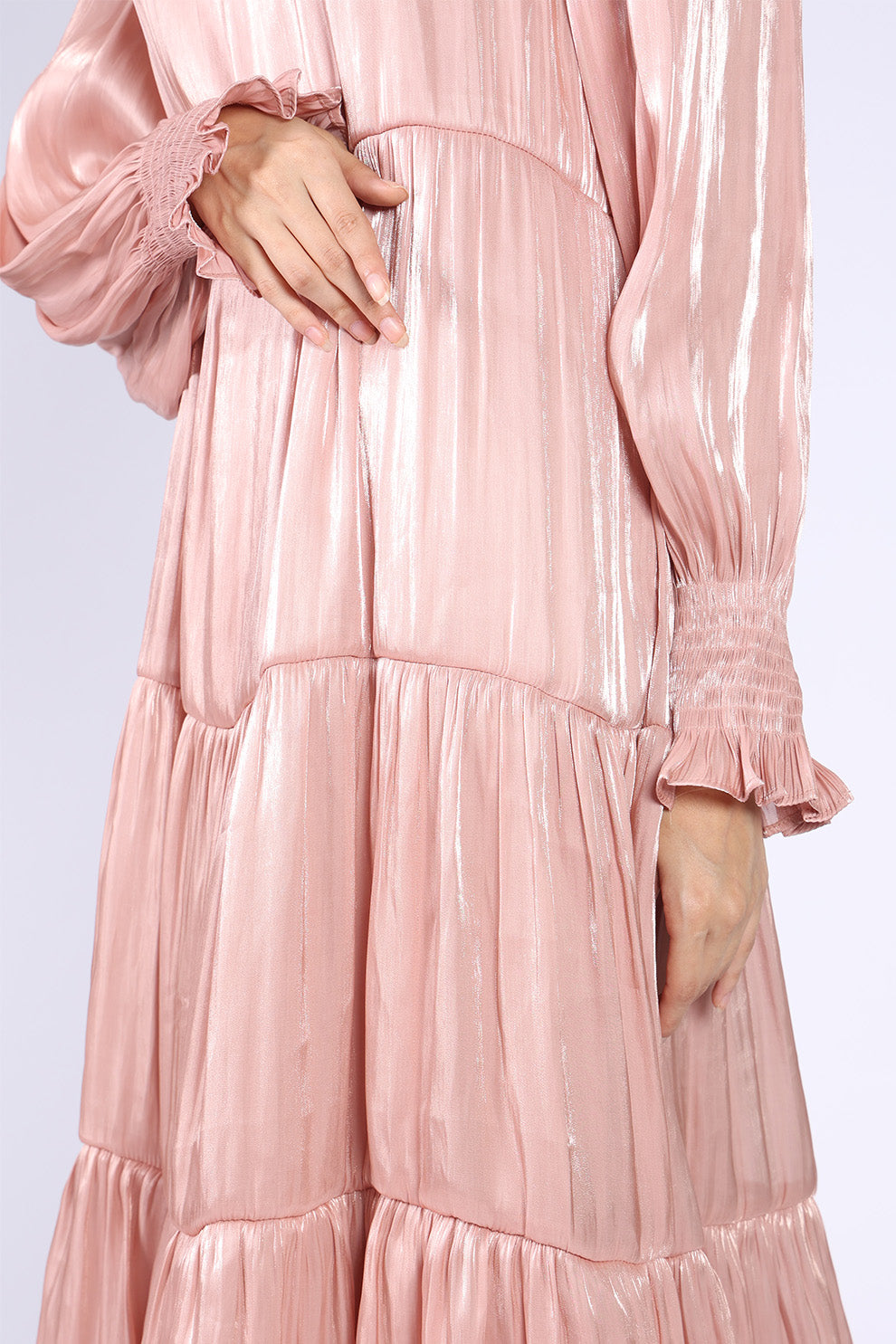 Pink Silk Long Dress